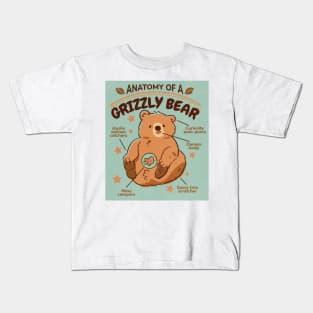Anatomy of a Grizzly Bear Kids T-Shirt